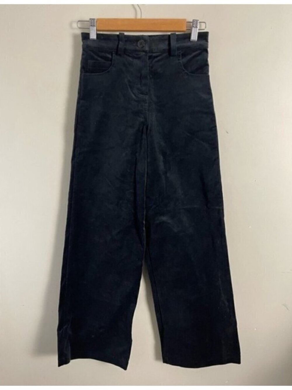 Smash + Tess City wide leg pant in midnight black high rise corduroy NWT size XS